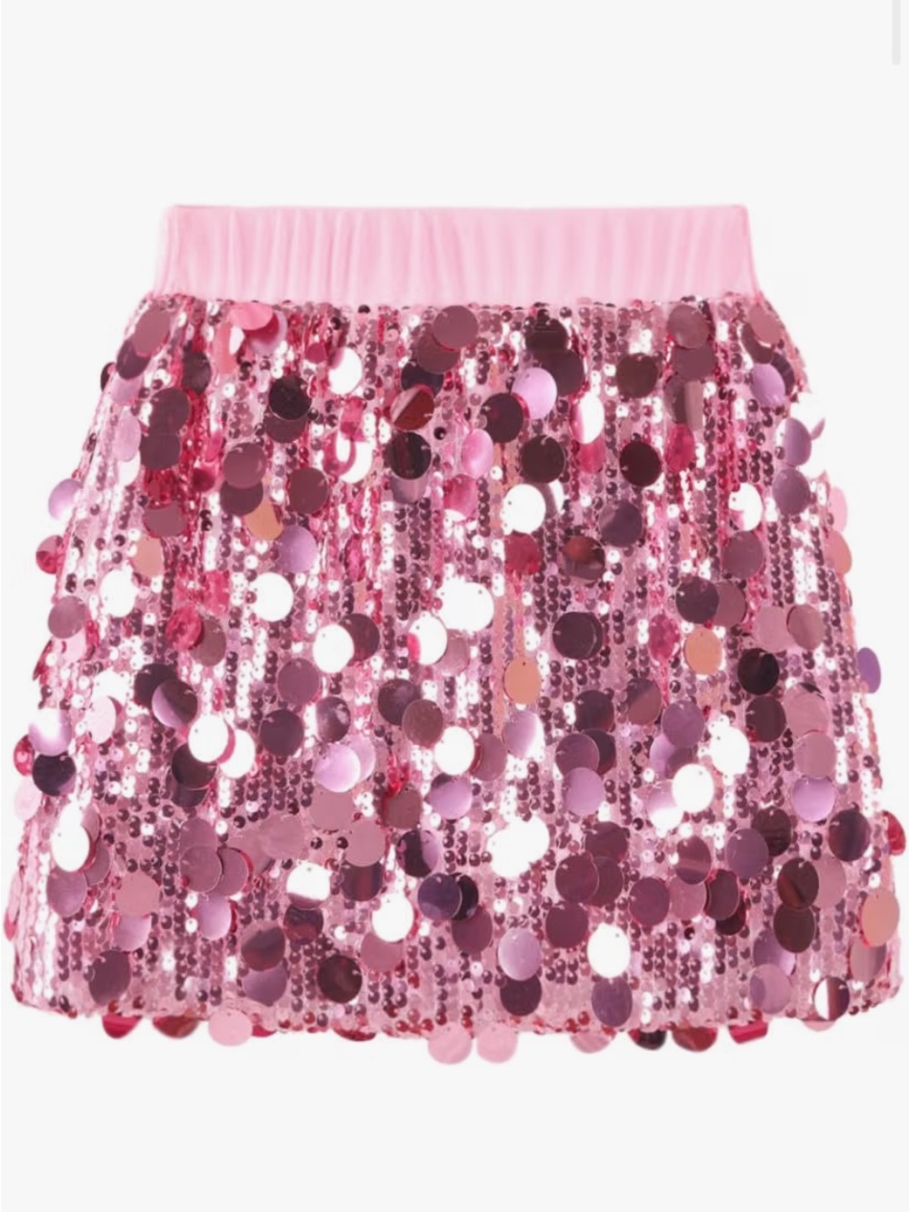 Pink Sequin Mini Skirt - girls Party Skirt